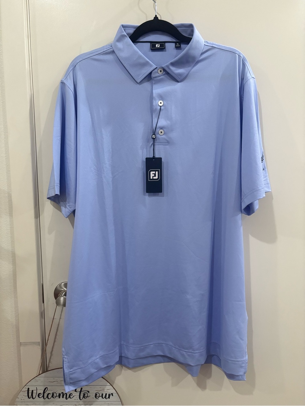FootJoy Men's Light Blue Performance Golf Polo